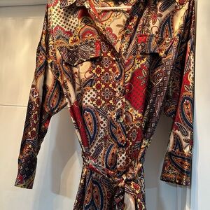 Beautiful Emma & Michele Multicolor Paisley mini dress.